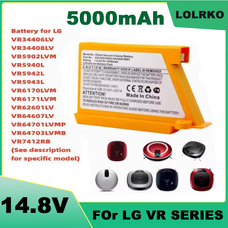 4S Lipo Battery 14.8V 6000Mah - Batterie de remplacement améliorée 5000 mAh